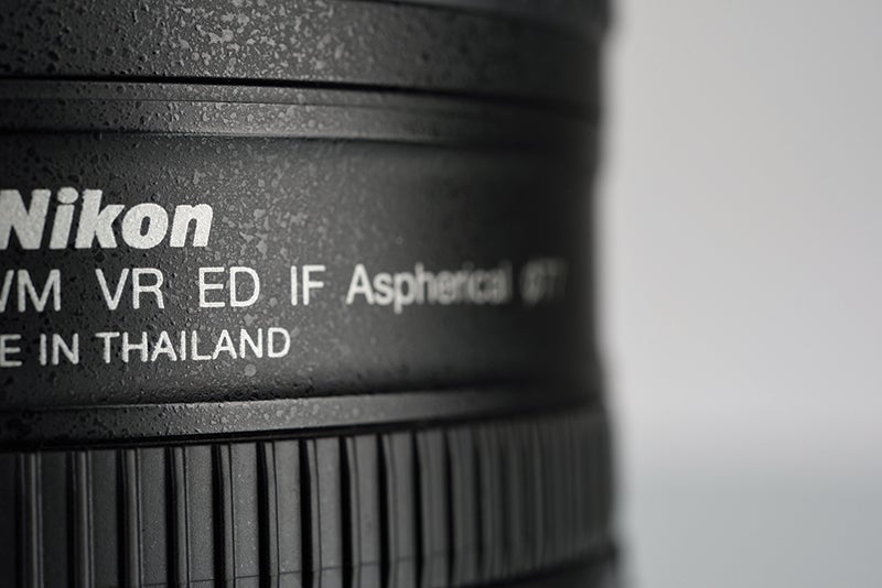 Letters on Nikkor lens barrel