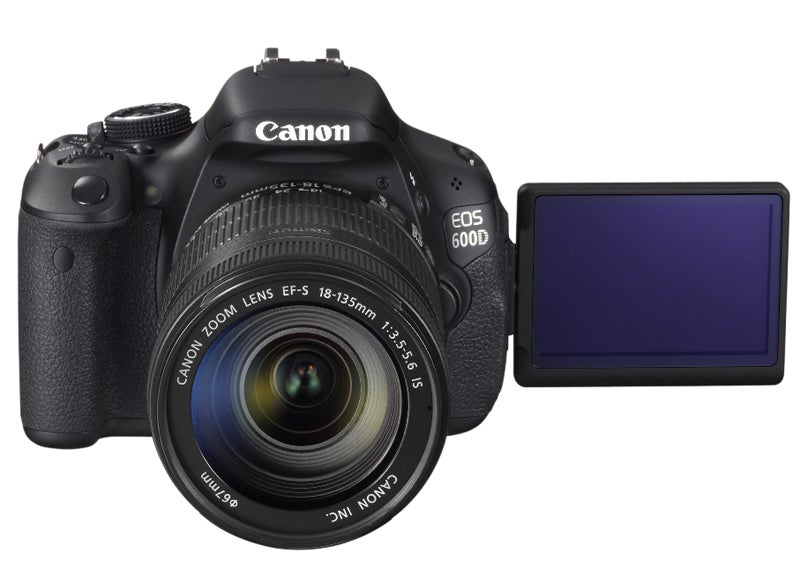 Canon EOS 600D front view vari-angle screen